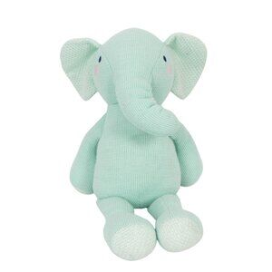 Cloud Island Knit Elephant 21" Mint Green Stuffed Animal Toy Large Floppy Ears